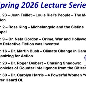 Spring 2026 Lecture Series (via Zoom Only)