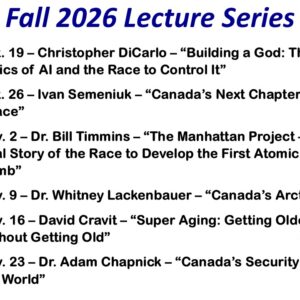 Fall 2026 Lecture Series (via Zoom Only)
