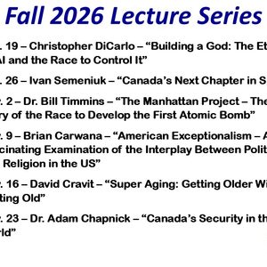 Fall 2026 Lecture Series (via Zoom Only)